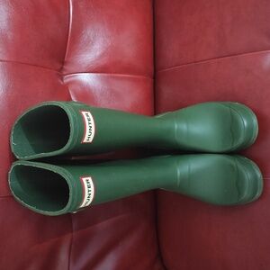 Kids hunter green Hunter rain boots